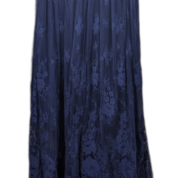 Parker Tesoro Lace Blue Midi Dress Gown Size 8 - Picture 3 of 7